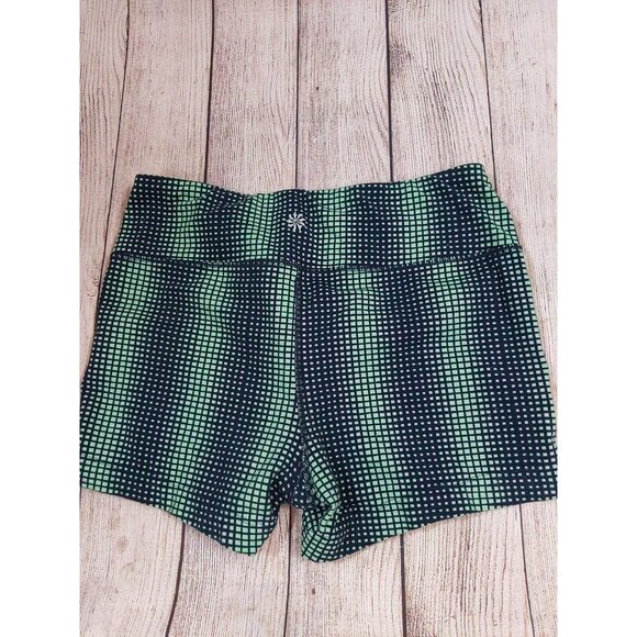 ATHLETA Women's GALATIC CHATURANGA Blue Green Spandex Shorts Size Small - Picture 7 of 7